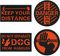 OneTigris 4 Stück Hunde Patches Orange/Schwarze, Hi-Vis Reflektierendes Material Lasergeschnittenes Design Aufnäher Geeignet für Hundegeschirren