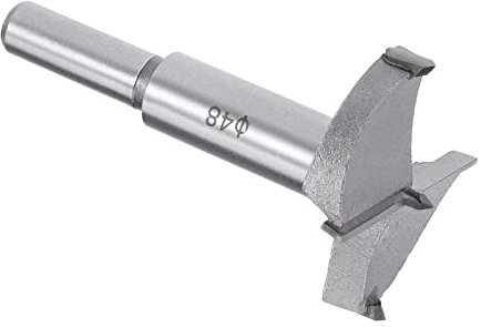 Kozelo Forstner Foret Forage - [48mm] Tungstène Carbure Tarière Ouvreur pour Bois Meubles Charnière Travail Bois Emploi, Hex Tige, Gris