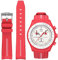 BONACE Armband für Omega x Swatch MoonSwatch/Rolex Uhr 20mm, Weiches Gummi Omega X Swatch Moonswatch Speedmaster Ersatzarmband,Gebogenes nahtloses Moonswatch Swatch Armband für Männer und Frauen