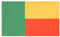 MUWO Flagge Nations Together 90 x 150 cm Nationalmanschaften, doppelseitige Gartenflagge, wetterfeste Fanflagge, Fußballflagge Polyester Länderfagge Deutschland mit Ösen (Benin)