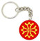 Porte clé badge croix catalane occitan Occitanie Languedoc Roussillon catalan