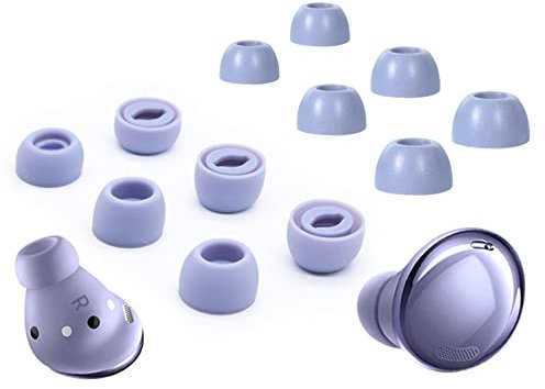 A-Focus [6 Pairs] Galaxy Buds Pro 【 Memory Foam & Silicone 】 Ear Tips, Soft Replacement Comfortable Earbuds Eartips Gel Compatible with Samsung Galaxy Buds Pro, 3MF3S Violet