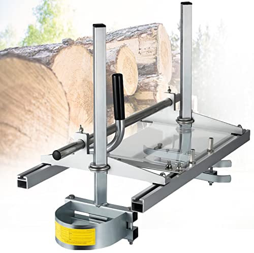 Chainsaw Mill Planking Milling Sawmill Accessories 36 Guide Bar Wood Lumber Cutting Portable Sawmill Aluminum Steel Chainsaw Mill for Builders Carpenters and Woodwo