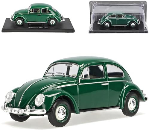 Ixo Volkwagen Käfer Coupe Grün 1938-2003 1/24 Modell Auto mit individiuellem Wunschkennzeichen