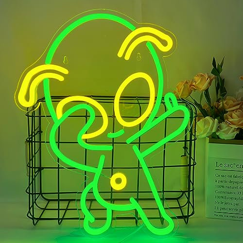 Alien Neon Lichter Neon Grün LED Neonlicht USB LED Neonschilder, Alien Sign für Spielzimmer, Bar, Schlafzimmer, LED Wanddekoration Neon Schilder