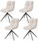 Juskys Drehstuhl Dallas 4er Set - Esszimmerstühle drehbar, Stoff Bezug - Stuhl bis 120 kg belastbar - Stühle Esszimmer, Esszimmerstuhl Cord Beige