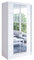 Easy4You N5 100 cm Weiß Schiebetüren Kleiderschrank 100x200x58 cm mit Spiegel - Schlafzimmermöbel, Aufbewahrung - Mehrzweckschrank