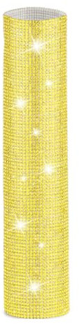YEHEI Microphone Grip Cover, Microphone Grip Case, Sparkly Glitter Rhinestones, Microphone Grip Case for and TV Show, for Most Wireless Microphones, Gold