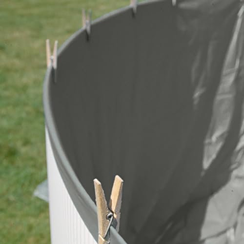 Gre SP738GF Liner para Piscina Ovalada Elevada, Sistema Overlap, Gris, Medidas 730 X 375 X 130 cm