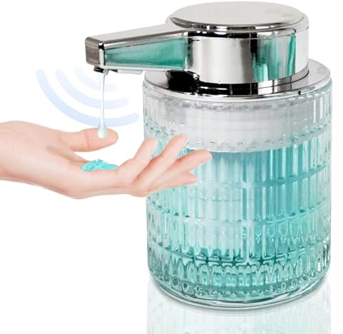 Octonyluck Dispenser Sapone Automatico Con Sensore, 3 Livelli Regolabili, Ricaricabile Tramite USB Per Bagno Cucina Ufficio Hotel, 320ml