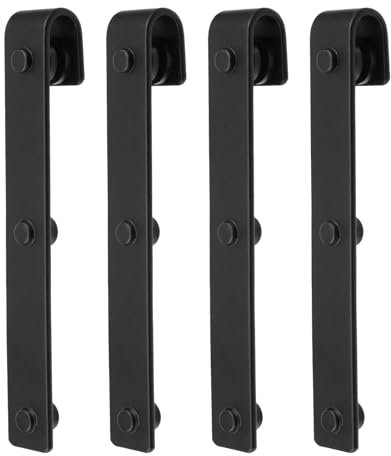 Chinflly Heavy Duty Cabinet Sliding Barn Door Hardware Kit,Mini Barn Door Hardware Kit for TV Stand, Cupboards, Storage Cabinets, Wardrobes, J Shape Hanger,Type-1