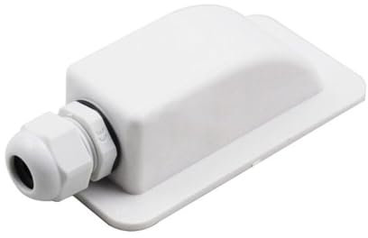 Slakerbe Dachdurchführung,Abs Dachdurchführung Solar Dachdurchführung Solarmodul Haltespoiler Dachbefestigungen Wasserdicht Solar Kabeldurchführung 1-Fach Für Wohnmobil, Boot Und Caravan,Weiß