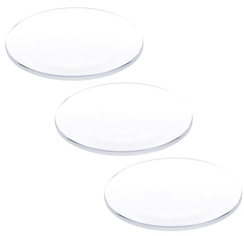 sourcing map 3pcs Watch Glass Lens 36.5mm Dia 1.5mm Thickness Single Dome Round Clear Crystal Lens Watch Replacement Parts for Watchmaker Repair