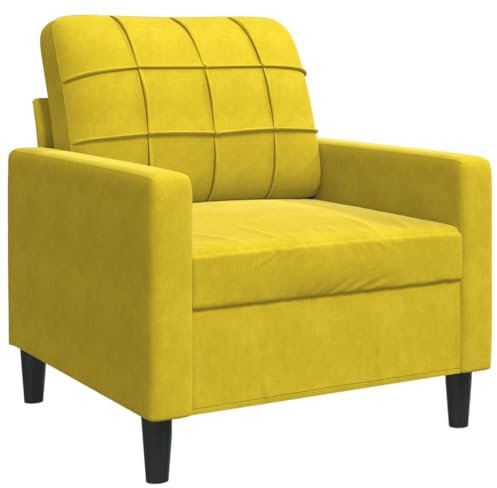 Fauteuil Jaune 60 cm Velours
