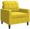vidaXL Sessel, Relaxsessel Sofa für Wohnzimmer, Loungesessel Polstersessel Metallgestell, Fernsehsessel Ruhesessel Clubsessel, Gelb Samt