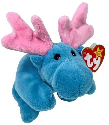 Ty Hudson Moose II Original Beanie Babies Regular - Weiches Plüschtier für Kinder, Teddy, Babyspielzeug, Sammlerstück Plüschtiere