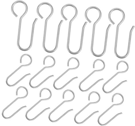 CORHAD 120 Stück Vorhangschienenhaken Aus Verzinktem Stahl Leichte Metall Vorhanghaken Für Deckenschienen Ersatz Für Gardinenstangen Geeignet Für Küche Bad Und Schlafzimmer