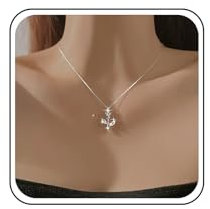 Inateannal Kristall Rosen Blume Halskette Silber Rosen Blume Anhänger Halskette Strass Blume Choker Halskette Cz Rosen Kette Halskette Minimalistische Floral Halskette Schmuck Für Frauen