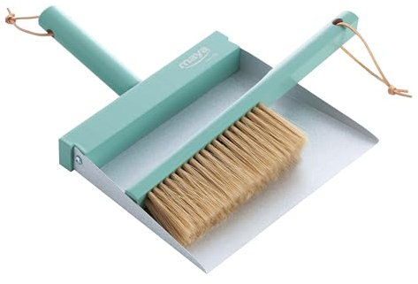 MAYA Cepillo y Recogedor de Mano Kinnell. Ideal para Quitar el Polvo y Eliminar Las Migas. para Alfombras, Sofás, Muebles o Mesas. No Raya Las Superficies. Disponible en Mint