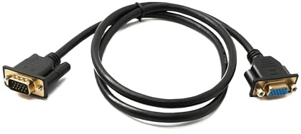 SYSTEM-S D Sub15 Kabel 100 cm HD VGA 15 Pin Stecker zu Buchse DB15 Adapter