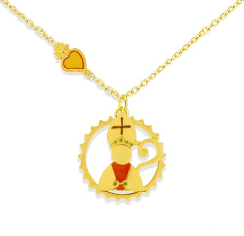 Collana Donna San Gennaro - Duomo Città di Napoli Regalo per lei Finitura in Oro, Per Amanti della Tradizione Napoletana e Partenopea - Cofanetto incluso