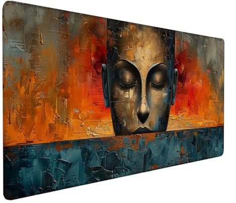 Orange Gaming Mouse Pad, Woman Mouse Mat 1200x600x3mm, Extended Large Desk Mat with Stitched Edges, Computer Mat Waterproof Surface Soft Cloth, Desk Pad for Office Home Decor, Gifts for Men 6-4-4