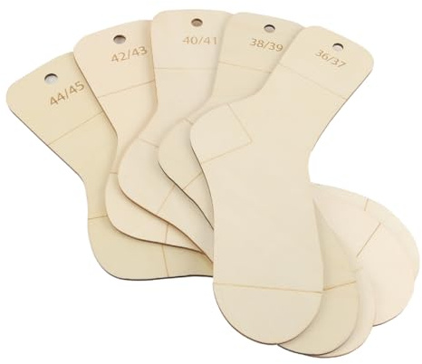Nicear Sockenbretter Sockenschablone DIY Gewebte Socken Holzmodell Packung Mit 5 Sockenstreckern Holz Sockenblocker Für Stricken Und Häkeln Für Stricken