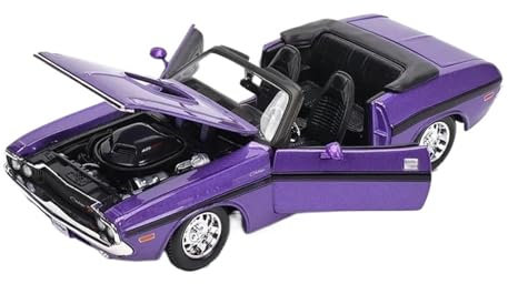 YRXIAO Metall-Automodelle bausatz 1/24 Für Dodge Challenger R/T Cabrio Legierung Gießt Druck Fahrzeuge Auto Modell Miniatur Skala Für Wohndekorationen