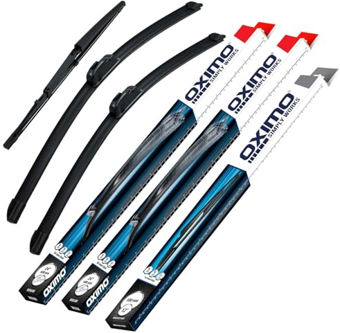 OXIMO Scheibenwischer für Fiat Stilo 1 I 192 Fließheck 2001-2005 | Front und Heckscheibenwischer, 3er Set Wischerblätter - links 550 mm, rechts 475 mm, hinten 330 mm