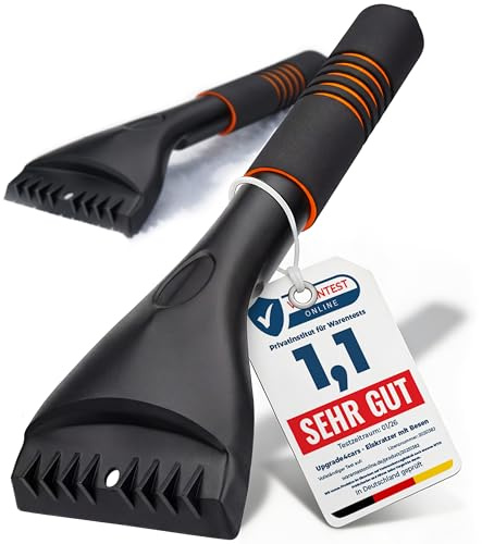 Upgrade4cars 2 x Eiskratzer Auto Hochwertig & Stabil Kfz Zubehör Pkw | Premium Schneekratzer | ergonomischer Griff | für Eis & Schnee | Ideal für Windschutzscheibe | Sommer & Winter