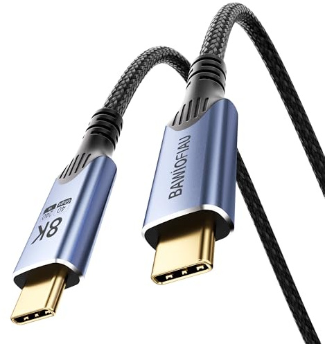 240W USB C auf USB C Kabel 1M, USB 4.0 Kabel 40Gbps,PD3.1 Schnellladekabel type c ladekabel Kompatibel für Thunderbolt 4, usbc data cable Datenkabel für Laptop, Tablet,SSD