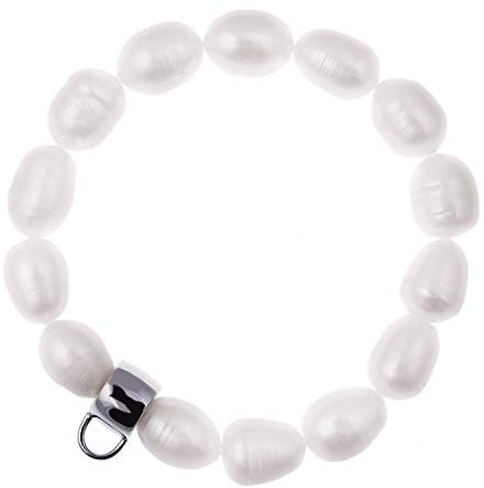 Dream Charms Armband mit Charm Träger 925 Sterling Silber Süßwasserzuchtperlen 19 cm