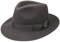 Stetson Penn Haarfilz Bogarthut für Damen Herren Haarfilzhut mit Futter, Ripsband Winter Sommer (62 cm - grau)