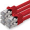 7,5 m - rouge - lot de 5 câbles réseau CAT.7 câble patch SFTP PIMF LSZH câble Gigabit Lan 10Gb s câble brut cat7 avec connecteur RJ45 Cat6a compatible avec CAT5 CAT6 cat7 cat8