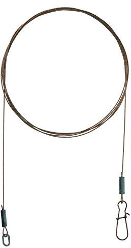 Flexonit Unisex – Erwachsene 10C4050801022523C10 Stahlvorfach mit Karabiner und Ring 1x19-MS RS 0,25mm 50cm-2 Stück, Bunt, Normal