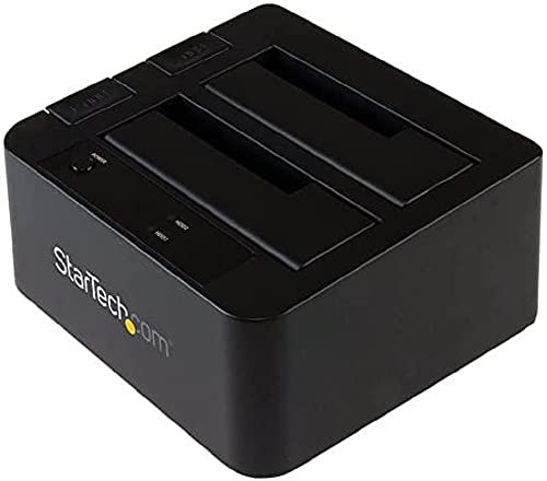 StarTech.com Dock pour Disques Durs USB 3.1 à SATA à 2 Baies, USB 3.1 (10 Gbps), Station d'Accueil HDD/SSD externes 2,5/3,5 SATA I/II/III, Docking Station Disque Dur Remplaçable à Chaud (SDOCK2U313)