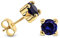 MIORE Schmuck, Ohrringe Damen, Ohrstecker Gold 375 9 Kt Gelbgold, Damenohrringe mit Saphir Stein in Krappenfassung, goldene Ohrstecker Damen, Ohrschmuck