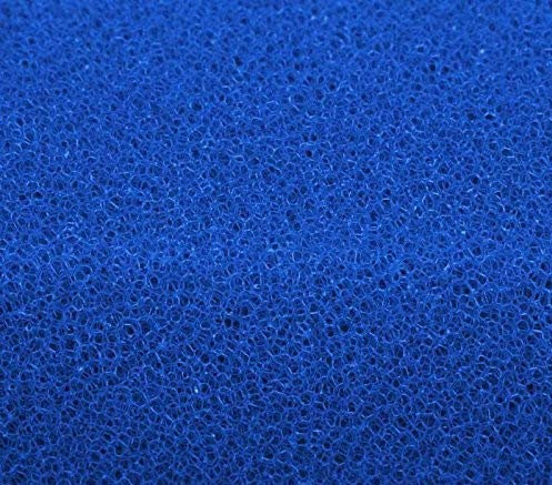 SAHAWA® 40205 Filterschaum 50 x 50 x 2 cm fein, 30 PPI, Filterplatte blau, Aquarienfilter, Teichfilter, Filterzubehör