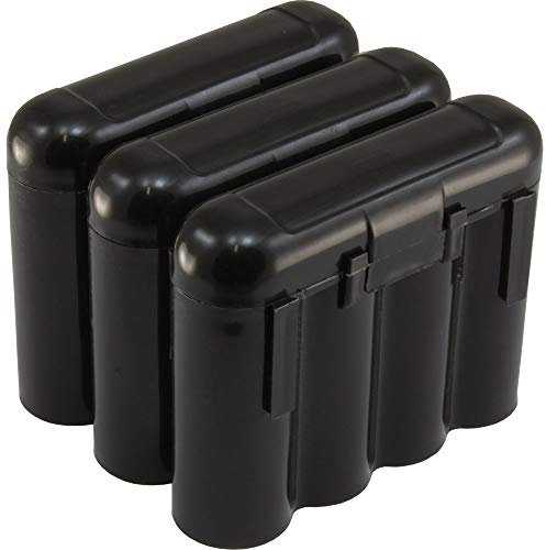 Powertron Batteries 3 Pack AA/AAA / CR123A Black Battery Holder Storage Cases