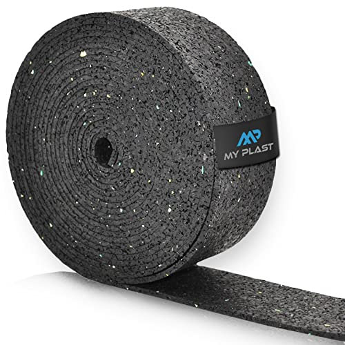 My Plast Antirutschmatte zur Ladungssicherung (2 Meter x 50 mm x 3 mm) auch in 6mm, 8mm, 10mm, Bautenschutz Matte, Terrassenpad Rolle für Terrassenbau, Waschmaschinen Unterlage, Gummiunterlage