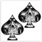 SkinoEu® 2 x PVC Laminado Pegatina Adhesivos Calavera Pico Pico para Autos Coches Motos Ciclomotores Bicicletas Ordenador Portátil Regalo B 61