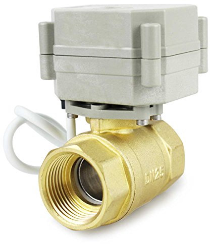 HSH-Flo 2/3 Wege Messing 12V/24V AC und DC Auto-Rückkehr Position Feedback Motorkugelhahn Elektrische Zonenventil (2 Wege 1)