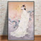 JWJQTLD Leinwanddruck Japanischen Geisha Frau Malerei Kunst Poster Kunstdrucke Ölgemälde Leinwand Wand Bilder Wohnzimmer Home Decor
