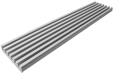 Rejilla de aireación de 125 mm altura (900, Acero Inox)