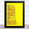 Fingerprint Designs Michael Jackson Boom Box Lyrics Yellow Music Fan Song Lyric Wall Art Print