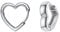 U7 platiniert Herz Form Ohrringe kleine Geometrische Huggie Creolen mit 925 Silber Nadel Damen Klappcreolen Modeschmuck Accessoire für Jubiläum Party