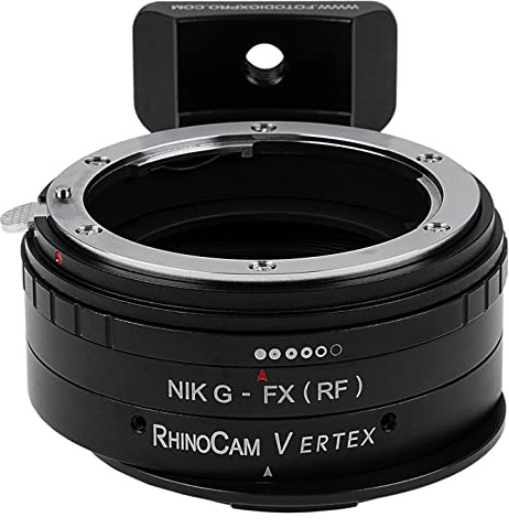 RhinoCam Vertex Rotierender Nahtadapter, kompatibel mit Nikon F Mount G-Type D/SLR Objektiv auf Fuji X-Serie spiegellose Kameras