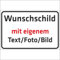INDIGOS UG - Schilder - WUNSCHTEXT Schild - Aluminium 0,5mm 2 Größen - extrem leicht - personalisiert mit Foto und Text - Logo - für Garage, Hotel, Parkplatz, Schule, Carport, Firma
