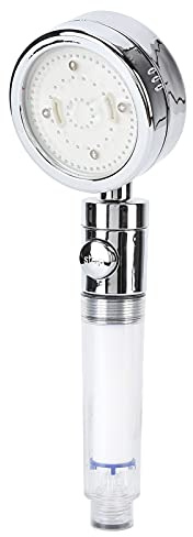 Led Shower Head 7 Colors Light Changing Automatically High Pressure Handheld Water Saving Shower Head with Filter Element Switch Temperature Control Shower Sprayer(Colorful)
