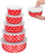 Alipis 5 Pcs Plastic Mixing Bowls Nesting Bowls Enamelware Fresh Keeper Serving Fruit Cereal Ice Cream Salads Prepared Bowls with Lid for Home Kitchen Pattern